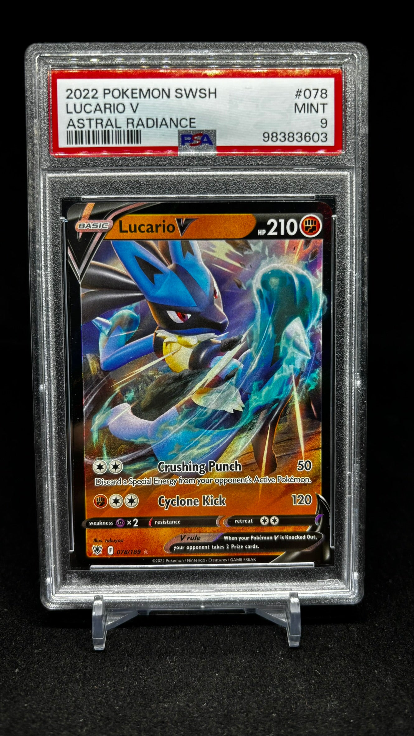 Lucario V #78 PSA 9