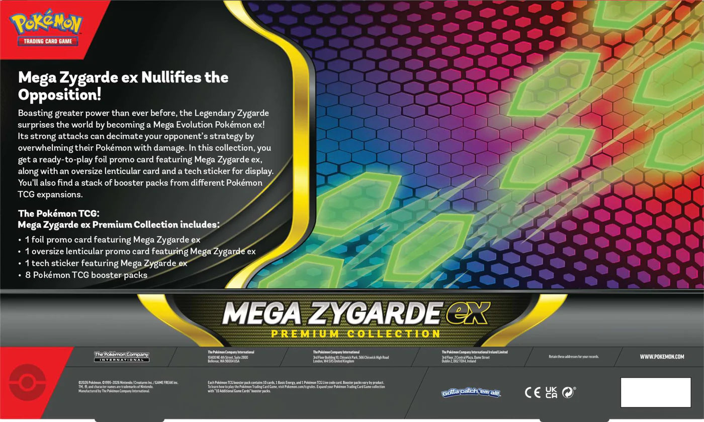 PREVENTA Mega Zygarde EX Premium Collection en Ingles - FECHA DE SALIDA: 1 DE MAYO DE 2026